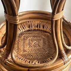 [在庫2点 各売価格] ラタン スツール 籐 椅子 Rattan Stool Natural Retro 昭和レトロ 家具 ナチュラル アジアン レトロ インテリア コンパクトの画像
