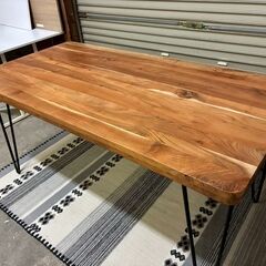 【11/29（土）限定！指定先へ送料無料でお届けします（墨田区、江東区、台東区）】美品 NOCE ダイニングテーブル 天然木 スチール脚 ブルックリンスタイルの画像