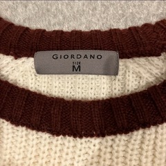 Giordano ボーダーセーター Mの画像