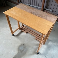 ※急ぎ！！ 折りたたみ木製 棚 机の画像