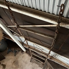 アンティーク　アイアン　はしごの画像