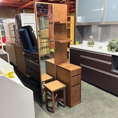 A1729🌟配送♻️設置🉑‼️ MASTERWAL ミストドレッサートウルム スツールL ウォールナット🌟の画像