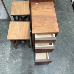 A1729🌟配送♻️設置🉑‼️ MASTERWAL ミストドレッサートウルム スツールL ウォールナット🌟の画像