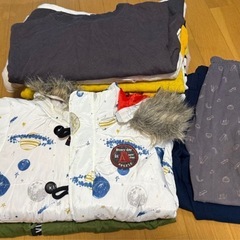 120cm キッズ服セット（アウター2着+長袖9枚+ズボン2着）の画像