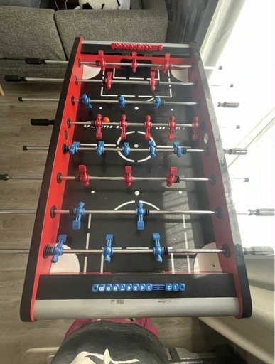 引き取り限定】OLYMPIC 卓上サッカー台 フーズボールテーブル 約145×75×90cm 重量約70kg ボール2個付き