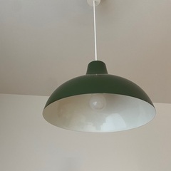 無印良品 ペンダントライト グリーン LED電球付の画像