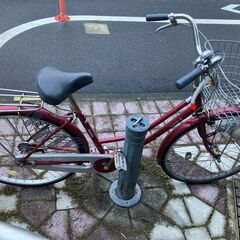 自転車　26インチ　赤　ジャンク　の画像