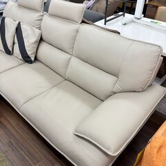 【ジモティー割あり】【ジャングル守口店】ソファー　3人掛け　ベージュ　ニトリ　ロゾの画像