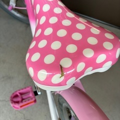 【引取限定商品】ミニーマウスポルカドット　アイデス　16インチの自転車の画像