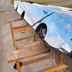 ダンプ用大型リヤバンパー　ステンレス製の画像