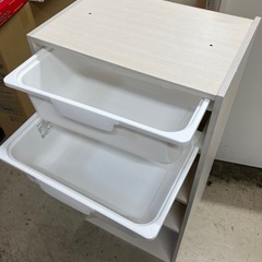 I2511-209 引き出し付きカラーボックス ホワイト 中古美品の画像