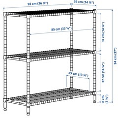 【半額】IKEA OMARオマル ワイヤーシェルフ の画像