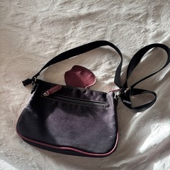ZAZA ショルダーバッグ 黒　　りんごチャームの画像