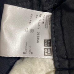 UNIQLO ワイドフィットパラシュートカーゴパンツ Mサイズ ブラックの画像
