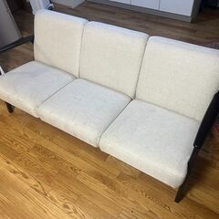 IKEA エーケネーセット 3人掛けソファ（ライトベージュ）／南堀江手渡し限定の画像