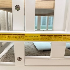 ベビーベッド　ハピネス　ホワイト　レギュラーサイズの画像