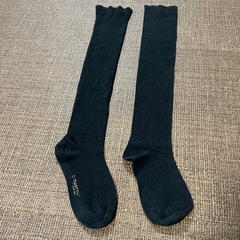ニーハイソックス 黒 ソックス ハイソックス スクールソックス 2足セットの画像