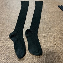 ニーハイソックス 黒 ソックス ハイソックス スクールソックス 2足セットの画像