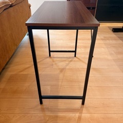 【超美品】購入時7000円！東京インテリア コンソールテーブル／サイドテーブル　木目×ブラック 引き取り限定の画像