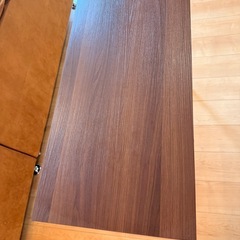 【超美品】購入時7000円！東京インテリア コンソールテーブル／サイドテーブル　木目×ブラック 引き取り限定の画像