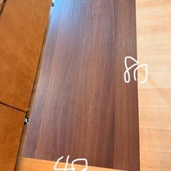 【超美品】購入時7000円！東京インテリア コンソールテーブル／サイドテーブル　木目×ブラック 引き取り限定の画像