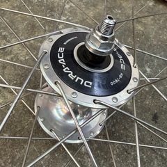 ［自転車専門店］USEDパーツ☆トラック完組ホイール（前輪）・DURA-ACEハブの画像