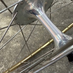 ［自転車専門店］USEDパーツ☆トラック完組ホイール（前輪）・DURA-ACEハブの画像