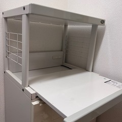 キッチン棚　レンジ台　コンセント、米びつ付き！の画像