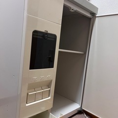 キッチン棚　レンジ台　コンセント、米びつ付き！の画像