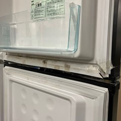 A2511-142 IRIS OHYAMA 2ドア冷蔵庫 IRSE-16A-Ｂ 2022年製 ブラック 162L 動作確認済み パッキン破損 キズ汚れ有りの画像