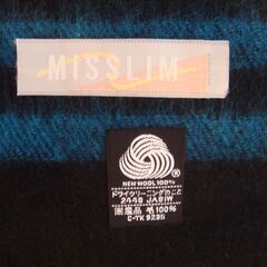 美品　MISSLIM スカーフ　マフラー 約130cm x 30cm　男女兼用の画像