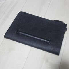 【新品 未使用】高品質クラッチバッグ｜ストラップ･不織布付き｜結婚式 フォーマル対応･ブラックの画像