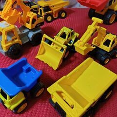 建設土木車両　10台セット＆おまけミニカー5台付き（袋）の画像