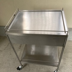 キッチンワゴン　ステンレス　引出し.キャスター付の画像