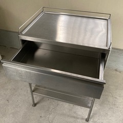 キッチンワゴン　ステンレス　引出し.キャスター付の画像