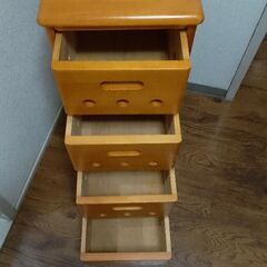 キッチン木製ストッカー 4段の画像