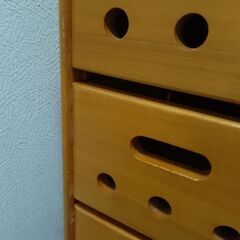 キッチン木製ストッカー 4段の画像