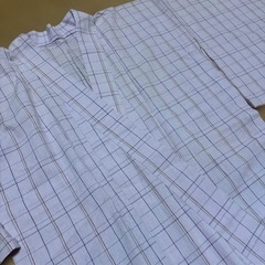 カラフル格子模様の着物の画像