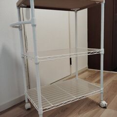 【購入者決定済み】引取り希望　キッチンワゴン　キッチンラック　メタルラック　キャスター付きの画像