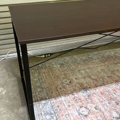 【11/29（土）限定！指定先へ送料無料でお届けします（墨田区、江東区、台東区）】サンワダイレクト 100-DESKF007BR シンプルワークデスク（幅180cm／ブラウン）の画像