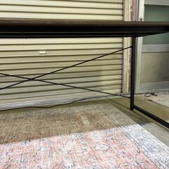 【11/29（土）限定！指定先へ送料無料でお届けします（墨田区、江東区、台東区）】サンワダイレクト 100-DESKF007BR シンプルワークデスク（幅180cm／ブラウン）の画像