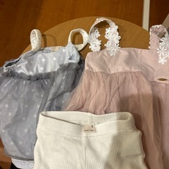 女の子　プティマイン　ベビー服　70(80サイズ1つ)、靴下の画像