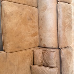 【早い者勝ち！！】購入時13万円！L字 カウチソファ キャメルブラウン 広々タイプ 引取限定の画像