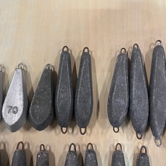 未使用含む中古品 船釣り用 シンカー オモリ 鉛 まとめて およそ11.0Kg 70号〜200号 片カン 両カン 胴付 流星 他 ③の画像