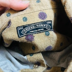 91295 HOMME ドット柄長袖シャツの画像
