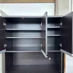 ★リユースのサカイ高崎店★TJ13317  レンジボード ダークブラウン H182×D42×W90 クリーニング済みの画像