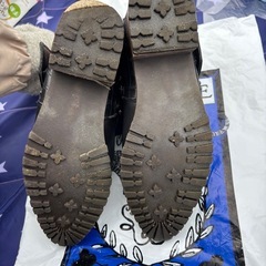 黒ブーツ(人工合皮)の画像