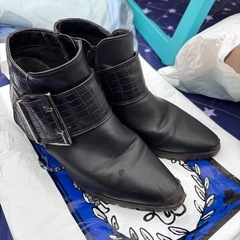 黒ブーツ(人工合皮)の画像