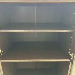 ★リユースのサカイ高崎店★TJ13319  食器棚 ダークブラウン H119×D39.5×W60 クリーニング済みの画像