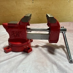 ホームバイス HI STEEL 90mm 赤バイス パイプ 万力　中古の画像